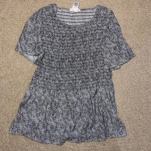 black and white polka dot shirt